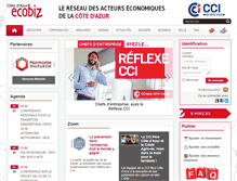 Tablet Screenshot of cote-azur-ecobiz.fr